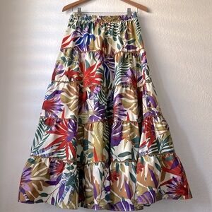 TRULY 4 YOU Tropical Print Maxi Skirt